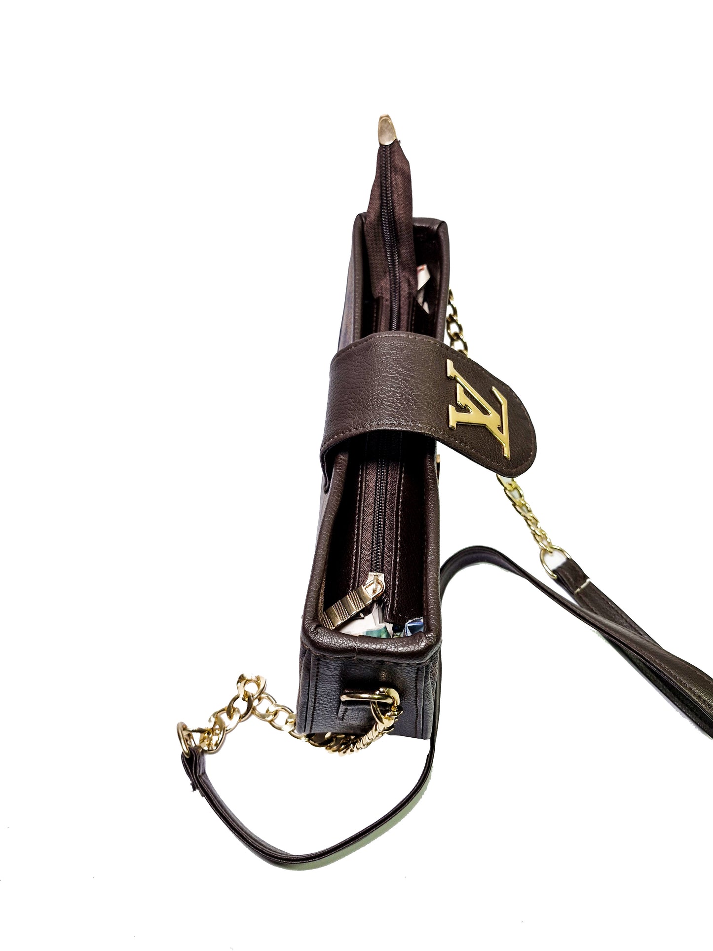"Luxury Brown Hand Carry – LV Inspired Statement Bag for Modern Women"