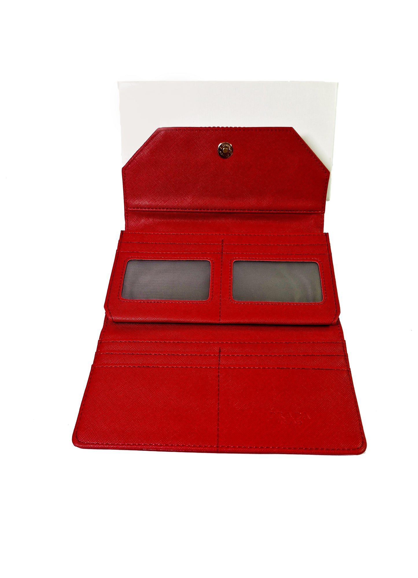 Prada Inspired Red Wallet – Bold & Elegant Design for Everyday Luxury