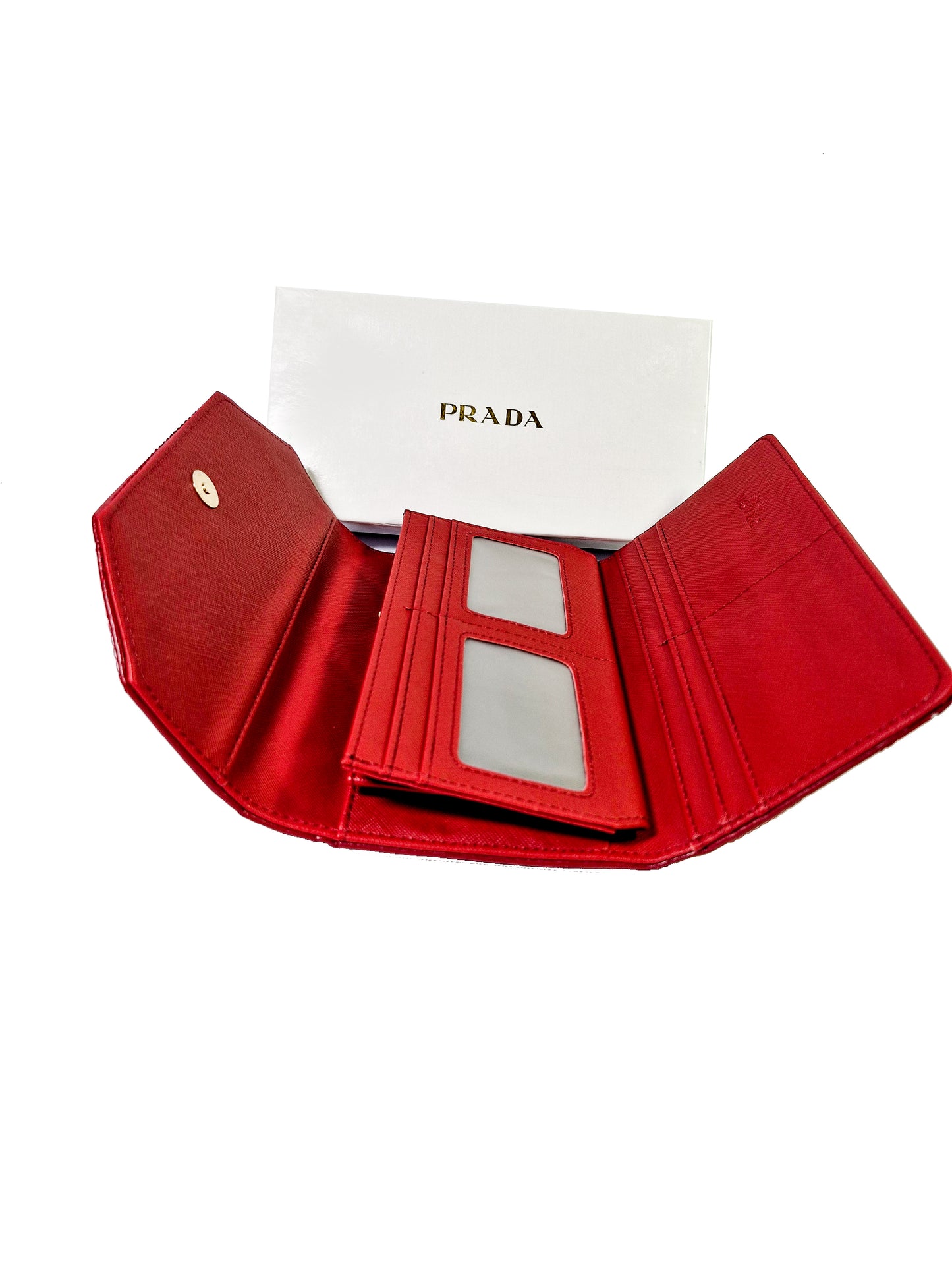 Prada Inspired Red Wallet – Bold & Elegant Design for Everyday Luxury