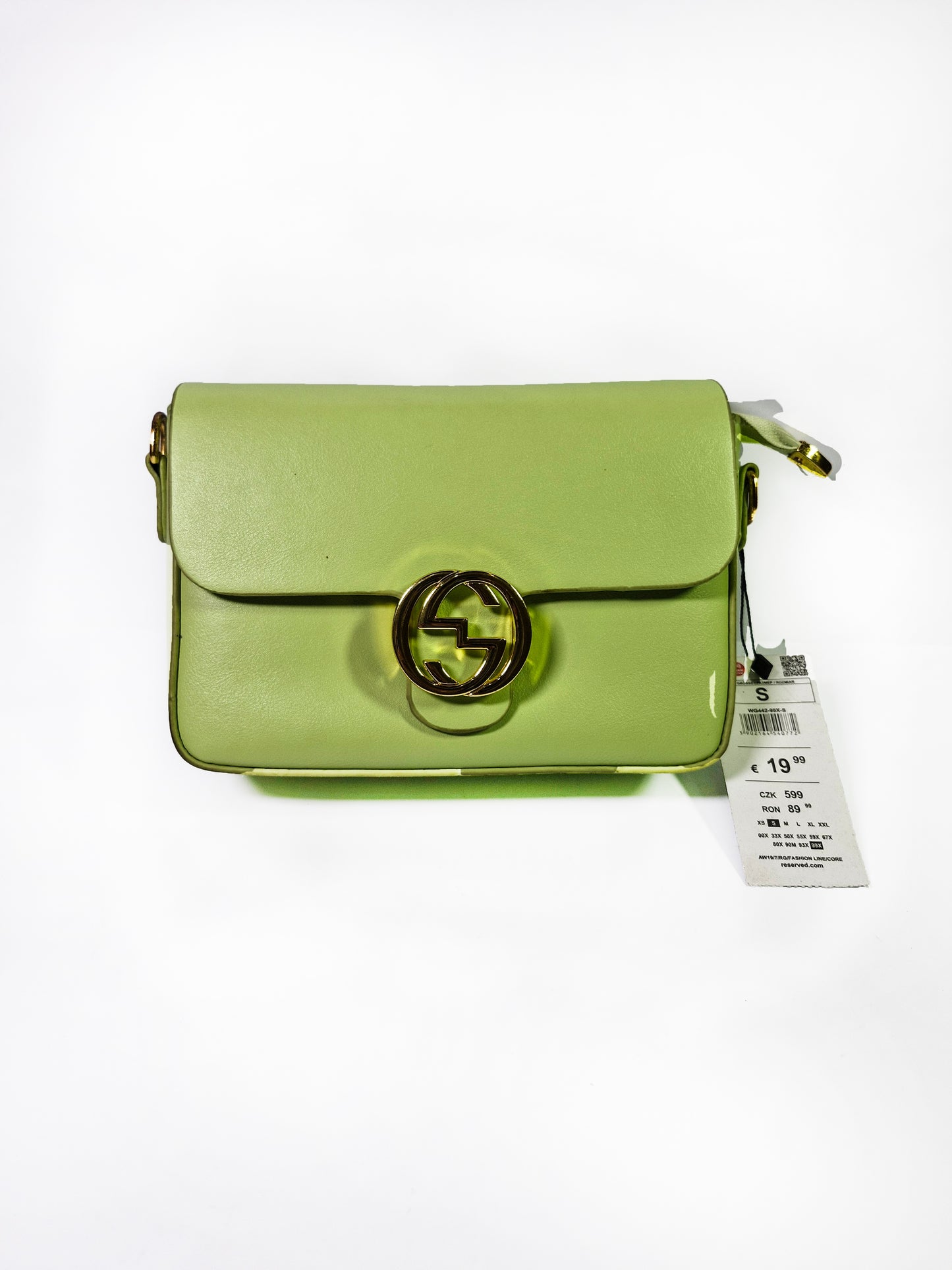 "Trendy Light Green Crossbody – Luxury Look with Signature GG Touch