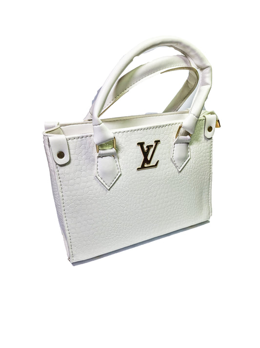 Luxury White LV Inspired Bag – Classy, Spacious & Statement-Making"