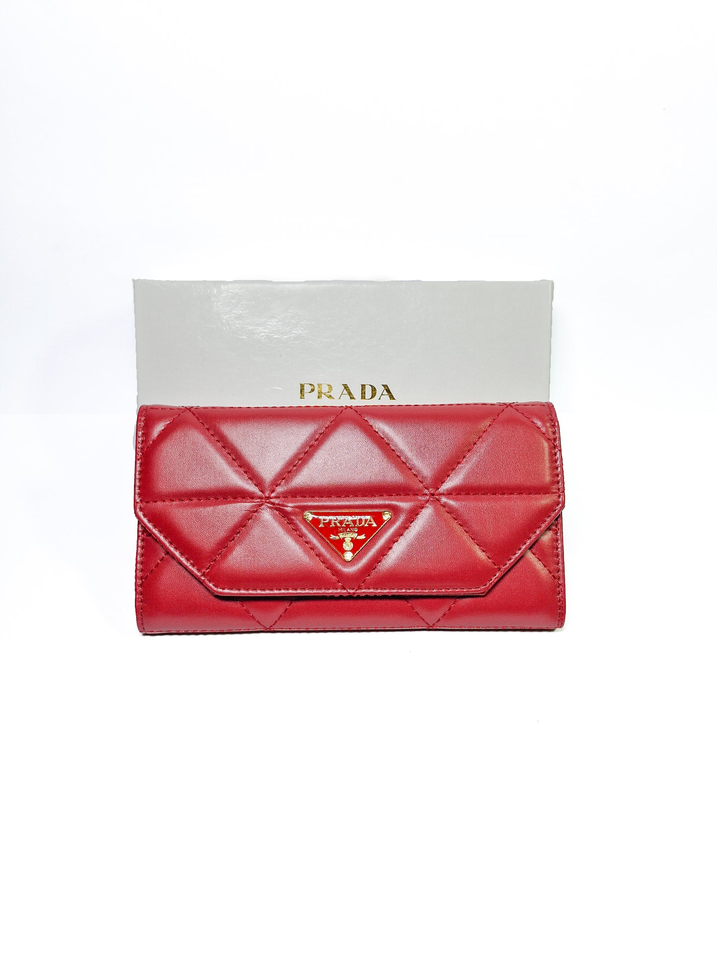 Prada Inspired Red Wallet – Bold & Elegant Design for Everyday Luxury