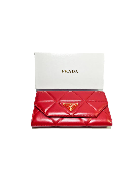 Prada Inspired Red Wallet – Bold & Elegant Design for Everyday Luxury