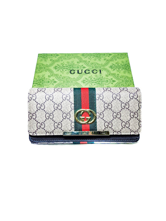 Elegant Brown Wallet – Gucci Style Design with Premium Stitching