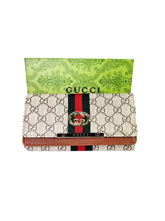Elegant Brown Wallet – Gucci Style Design with Premium Stitching