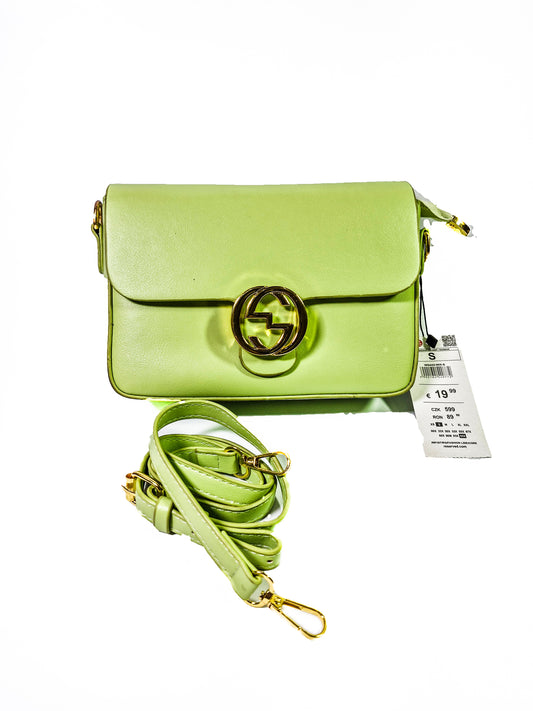 "Trendy Light Green Crossbody – Luxury Look with Signature GG Touch