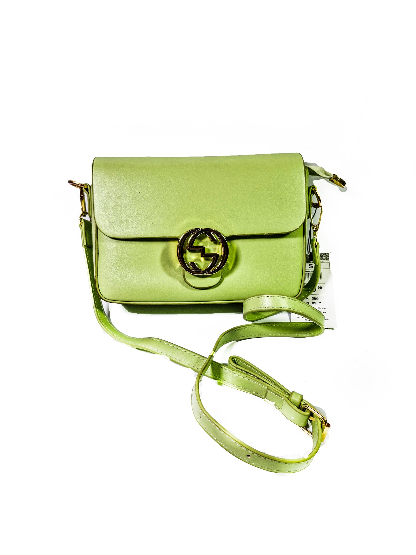 "Trendy Light Green Crossbody – Luxury Look with Signature GG Touch